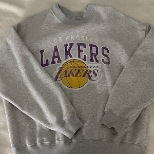 Abercrombie & Fitch Gray Lakers Crewneck Sweater
